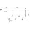 Somogyi KAF 11/WW micro LED-es figurás karácsonyi fényfüggöny, 186 LED, IP44, meleg fehér
