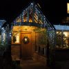 Home KAF 50C LED/WW LED-es fényfüggöny, 0,81 m / 50 db melegfehér LED,  fehér vezeték, álló fényű, hálózati adapter, beltéri kivitel
