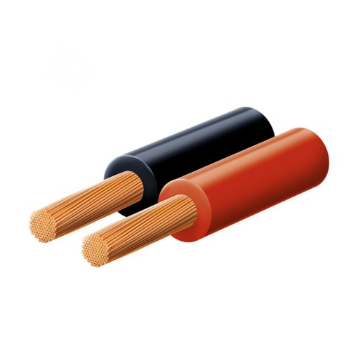 SAL KL 1,5-10X hangszóróvezeték, 2C x (7x 27 x 0,10 mm), 0,1 mm-es elemi szálból, piros-fekete, 10m