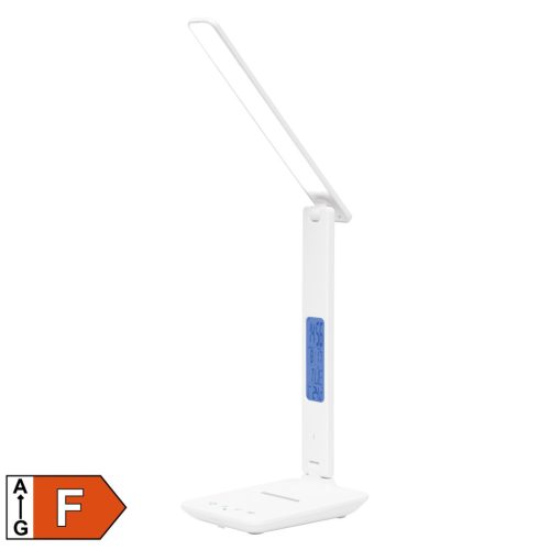 Somogyi LA 10 Q LED-es asztali lámpa, QI töltés, 6W, 600lm, érintésvezérlés, USB aljzat, fehér