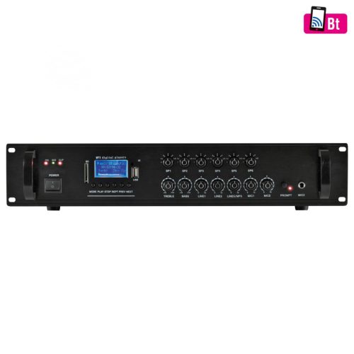 Somogyi MPA 240BT Multimédiás keverő-erősítő, 5+1 csatorna, 240W, fekete
