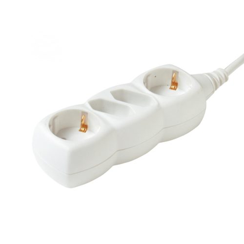 Somogyi NV 14-3/WH/1,5 hálózati elosztó,2 euro + 2 földelt aljzat, 1,5m, 3x1,5mm, 16A, IP20, fehér