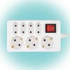 Somogyi NV 17/WH elosztó, 7 aljzat (4 euro + 3 földelt), 1,5méter, 3x1mm, 16A, kapcsolós, fehér