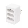 Somogyi NV 23/WH hálózati elosztó, 3 euro aljzat, 3x2,5A, 3x500W, fehér