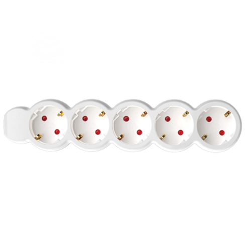 Somogyi NV 5-3/WH/1,5 5 hálózati elosztó, aljzat, 1,5méter, 3x1,5mm, IP20, fehér