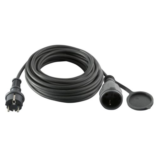 Somogyi NV 7-20/GY kültéri hosszabbító, 20m, 3x1,5mm, 16A, IP44, gumírozott, fekete