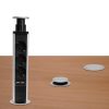 Somogyi NVE 3/USB bútorba építhető elosztó, 3 aljzat, 1,4méter, 2db USB, 16A