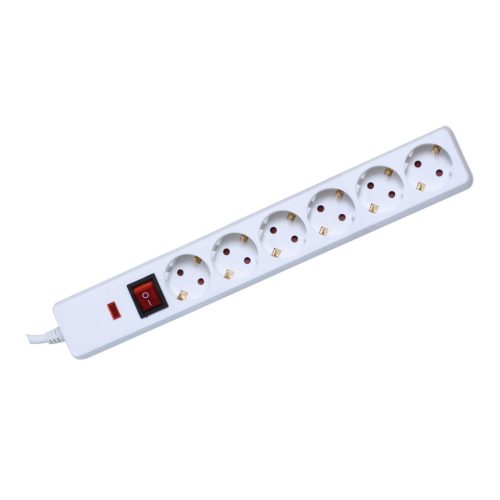 Somogyi NVT 06K/WH 6 aljzat 1,5méter 3x1,5mm2 túlfeszültség védett elosztó