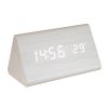 Somogyi OC 07 digitális LED ébresztőóra hőmérővel, fa burkolat, fehér