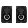 Somogyi PCS 230 Multimédia hangszórópár, RGB LED, USB / bluetooth, fekete