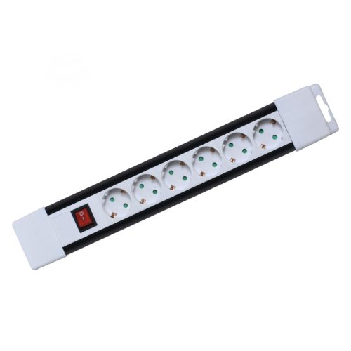 Somogyi PNV 06K/WH 6 aljzat 2 méter 3x1mm2 IP20 kapcsolós fehér elosztó