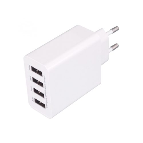 Somogyi SA 50USB USB hálózati töltő, 4 darab USB-A aljzat, 3,1A, fehér