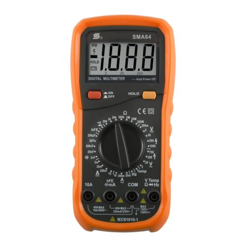 Somogyi SMA 64 digitális multiméter, egyenfeszültség, váltófeszültség, egyenáram, váltóáram, ellenállás, hőmérséklet mérése