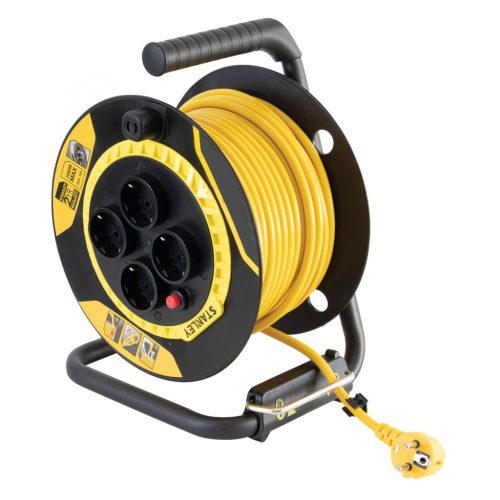 STANLEY SXECCL26BSE kábeldob, IP20, 25m kábellel, H05VV-F 3G1,5