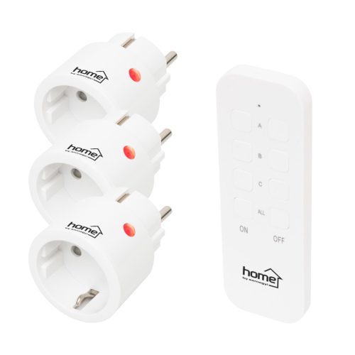 Somogyi TH2313 távirányítható hálózati aljzat csomag, beltéri, 40m hatótáv, 230V, 10A, max. 2300Watt, fehér