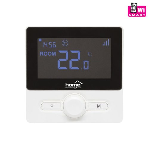 Somogyi THES25BWIFI okos termosztát, LCD kijelző, ablaknyitás érzékelés, fagyvédelem, elemes (2xAAA), fekete
