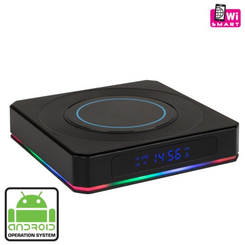 Somogyi TV SMART BOX Android TV, TV-okosító, multimédia-lejátszó, számítógép, egér és billentyűzet csatlakozás, 4/64GB memória, 4x2GHz processzor, 4K