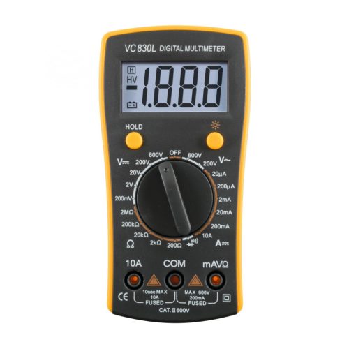 Somogyi VC 830L digitális multiméter, 200mV-600V/20µA-10A DC, 200V-600V AC